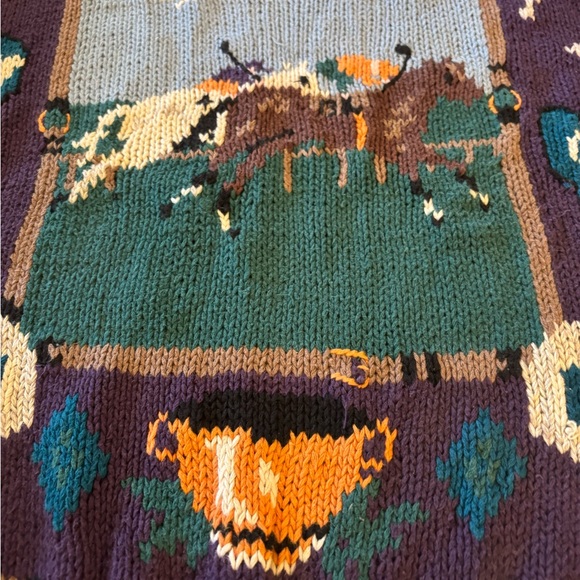 Vintage Woolrich Equestrian Polo Sweater Pullover Cotton Ramie Women’s Medium - Picture 2 of 10